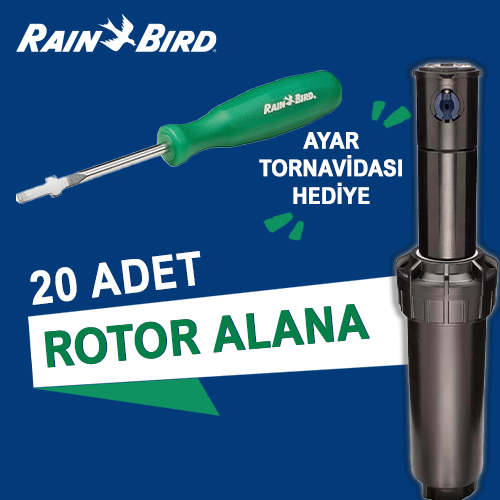 20 Adet Rain Bird Rotor Alana Ayar Tornavidası Hed